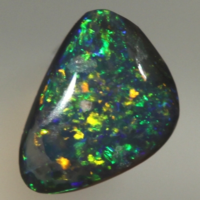 SOLID BLACK OPAL Very bright Pinfire pattern, red, orange and green sparkles